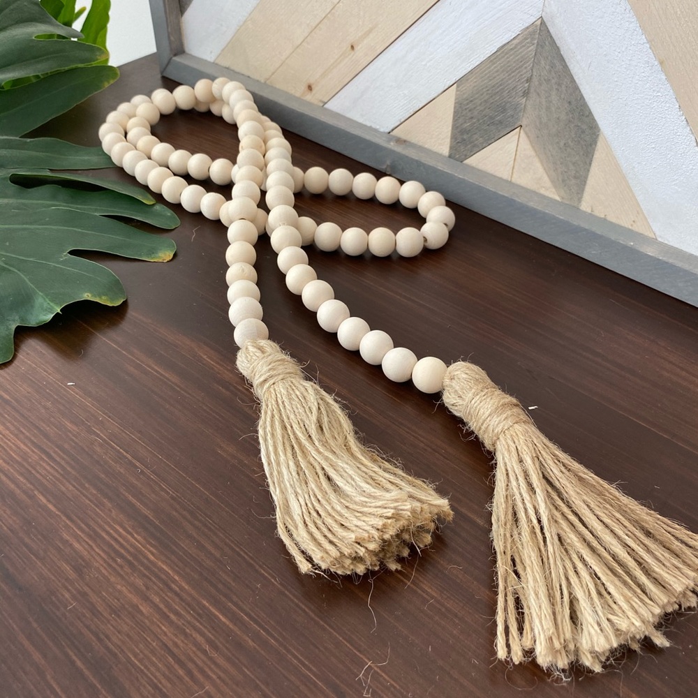 Wooden beaded garland